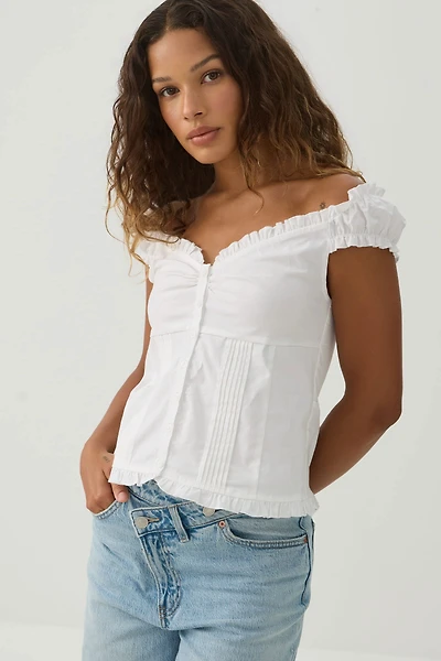 Off Shoulder Puff Sleeve Top