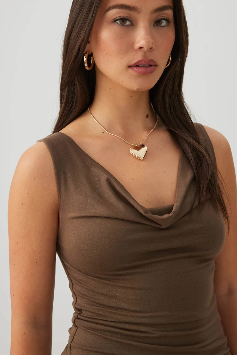 Camisole à col drapé