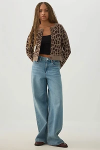 Leopard Jacquard Cardigan