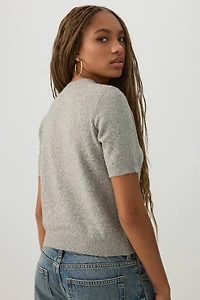 Short Sleeve Crew Neck Sweater