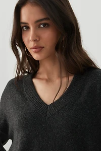 V-Neck Knit Sweater