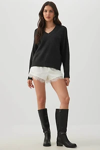 V-Neck Knit Sweater