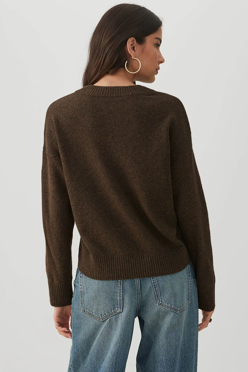 V-Neck Knit Sweater