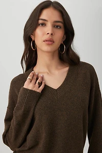V-Neck Knit Sweater