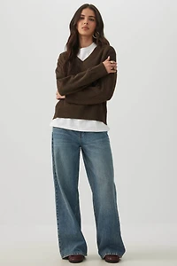V-Neck Knit Sweater