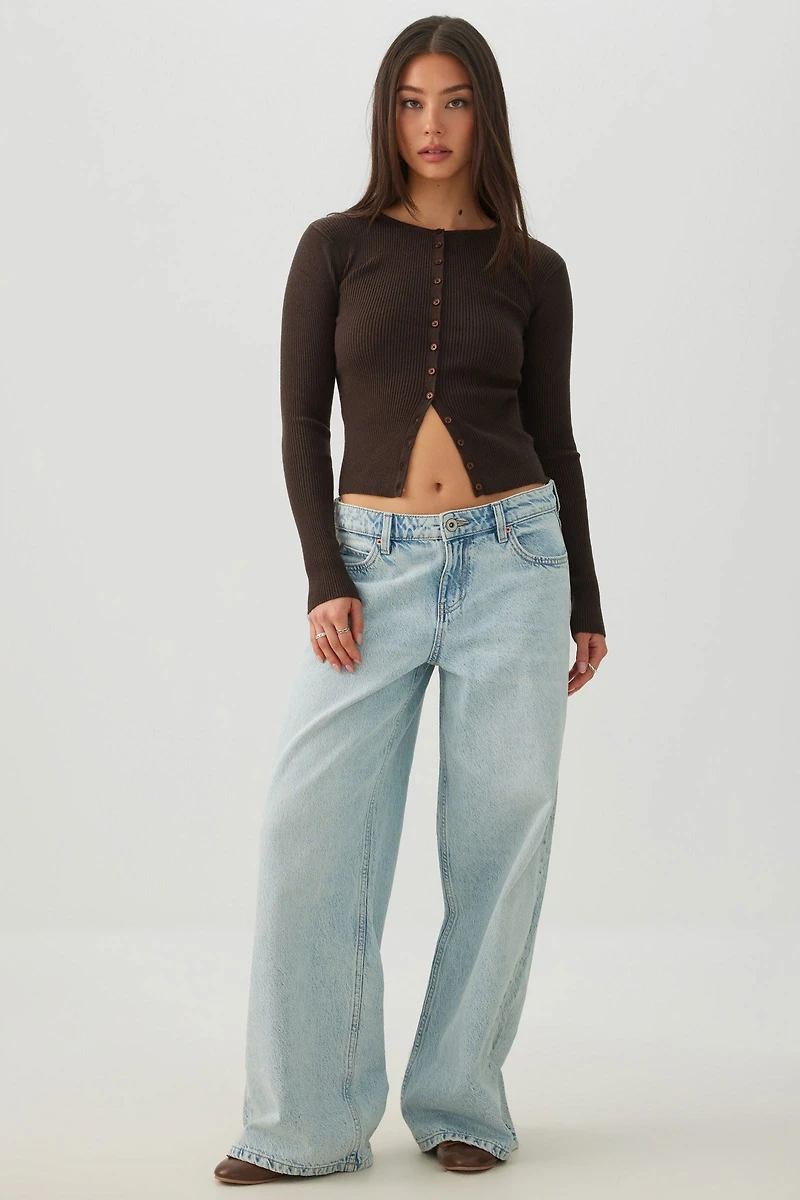 Cardigan ajusté à boutons