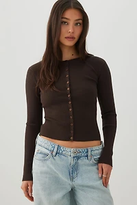 Cardigan ajusté à boutons