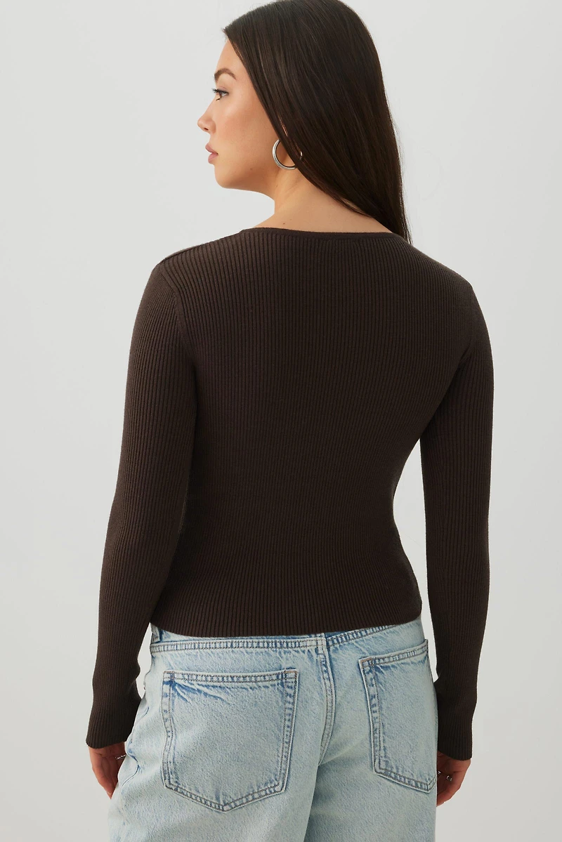 Cardigan ajusté à boutons