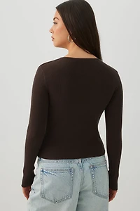 Cardigan ajusté à boutons