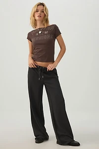 French Terry Flare Knit Pants