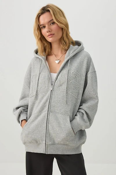 Veste à capuchon ample en Molleton MADESOFT™