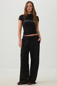 Pantalon jambe large Molleton MADESOFT