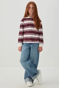 Striped Polo Top