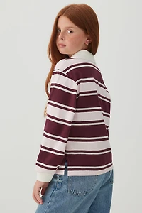Striped Polo Top