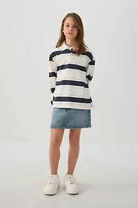 Haut polo rayé