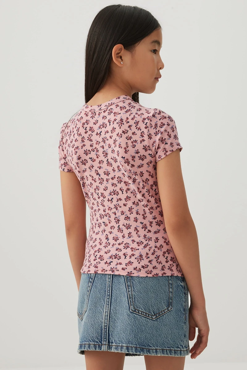 Floral Print Baby Tee