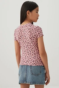 Floral Print Baby Tee