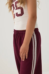 Pantalon en tricot à dentelle