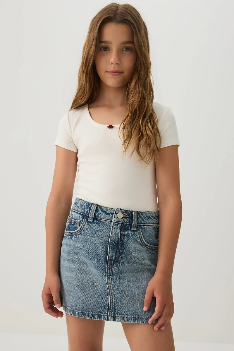 Haut en tricot pointelle