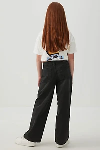 Jean en denim à jambe large