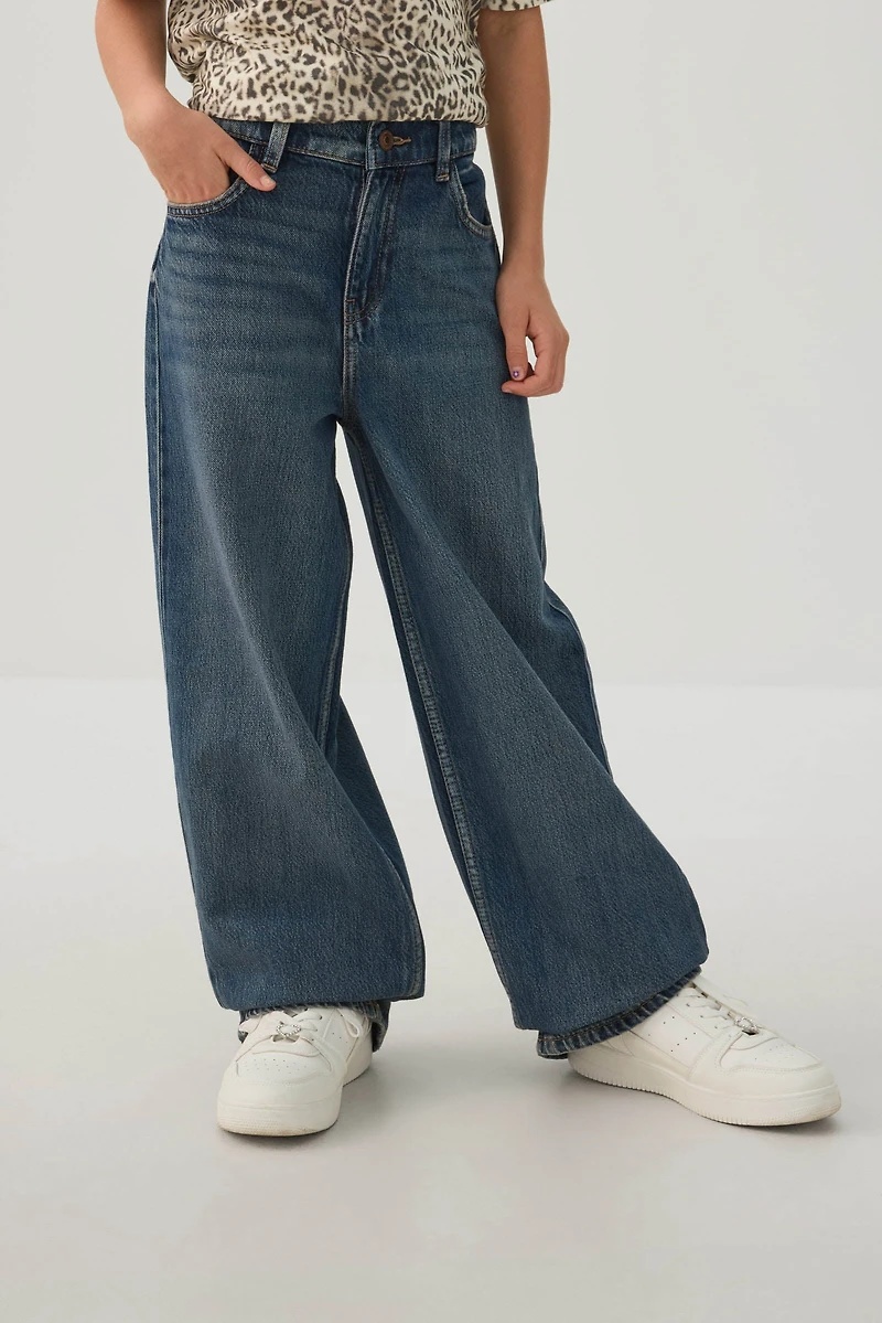 Wide Leg Denim Jeans