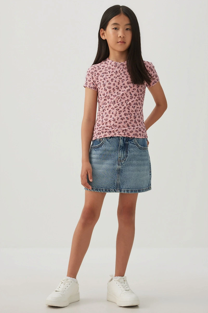 Midi Denim Skirt