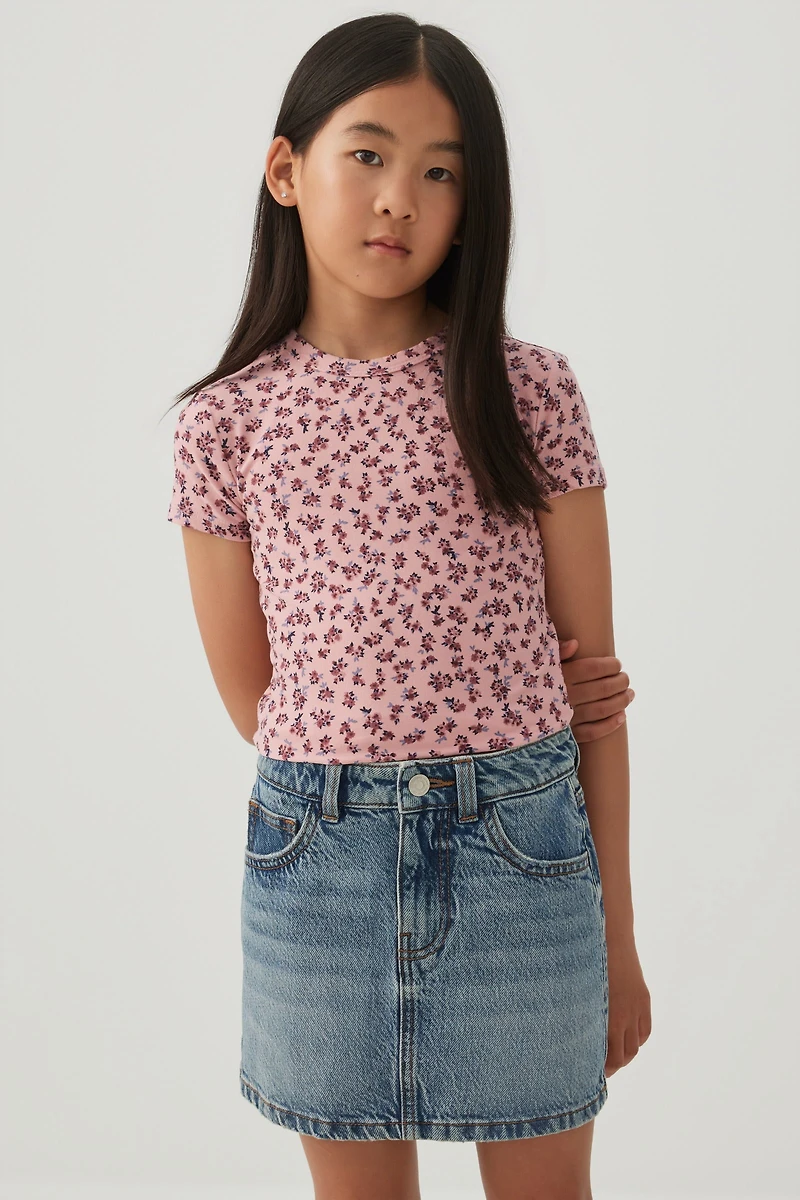 Midi Denim Skirt