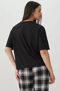 Haut de pyjama à imprimé graphique