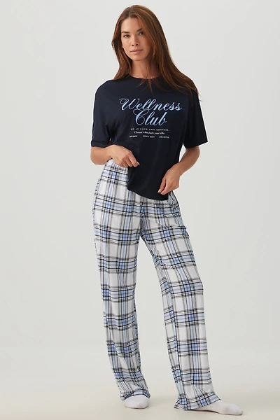 Plaid Super Soft Straight Leg PJ Pants