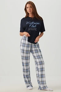 Plaid Super Soft Straight Leg PJ Pants