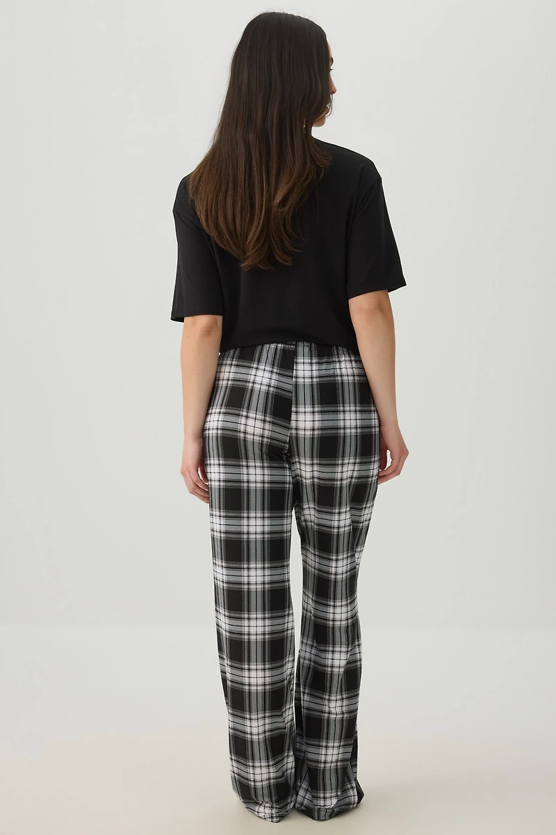 Pantalon de pyjama droit très doux à carreaux