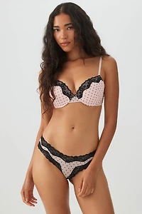 Lace Mesh Push-Up Bra