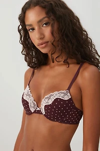 Lace Mesh Push-Up Bra
