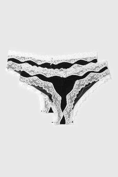Lot de 2 culottes brésiliennes à pois
