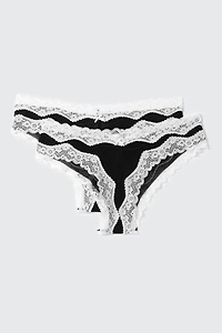 Lot de 2 culottes brésiliennes à pois