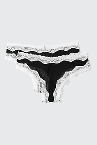 Lot de 2 culottes brésiliennes à pois