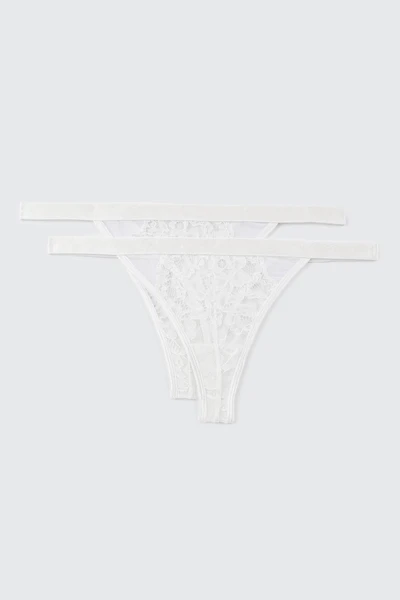 2-Pack Lace Thongs