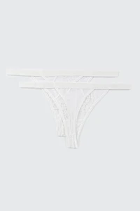2-Pack Lace Thongs