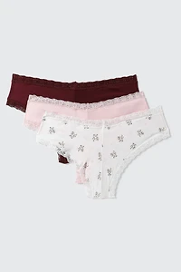 Lot de 3 culottes brésiliennes oursons