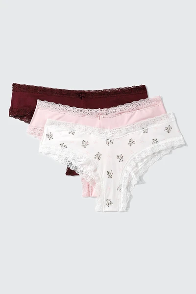 Lot de 3 culottes brésiliennes oursons