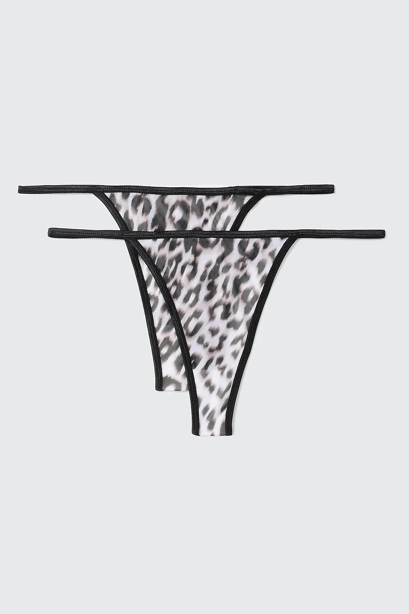 Lot de 2 culottes tangas en maille