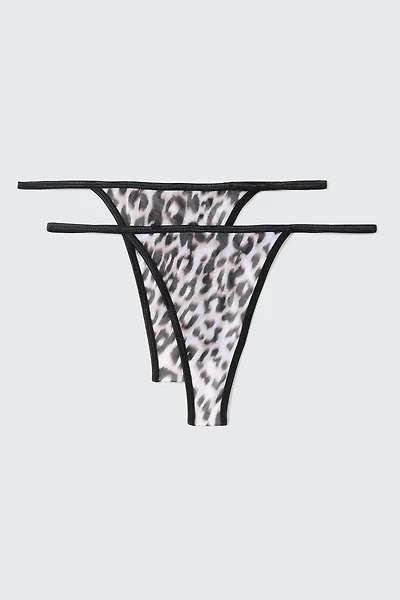 Lot de 2 culottes tangas en maille
