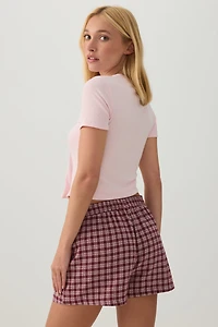 Plaid PJ Shorts