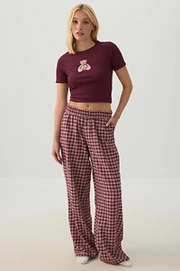 Plaid Loose Pajama Pants