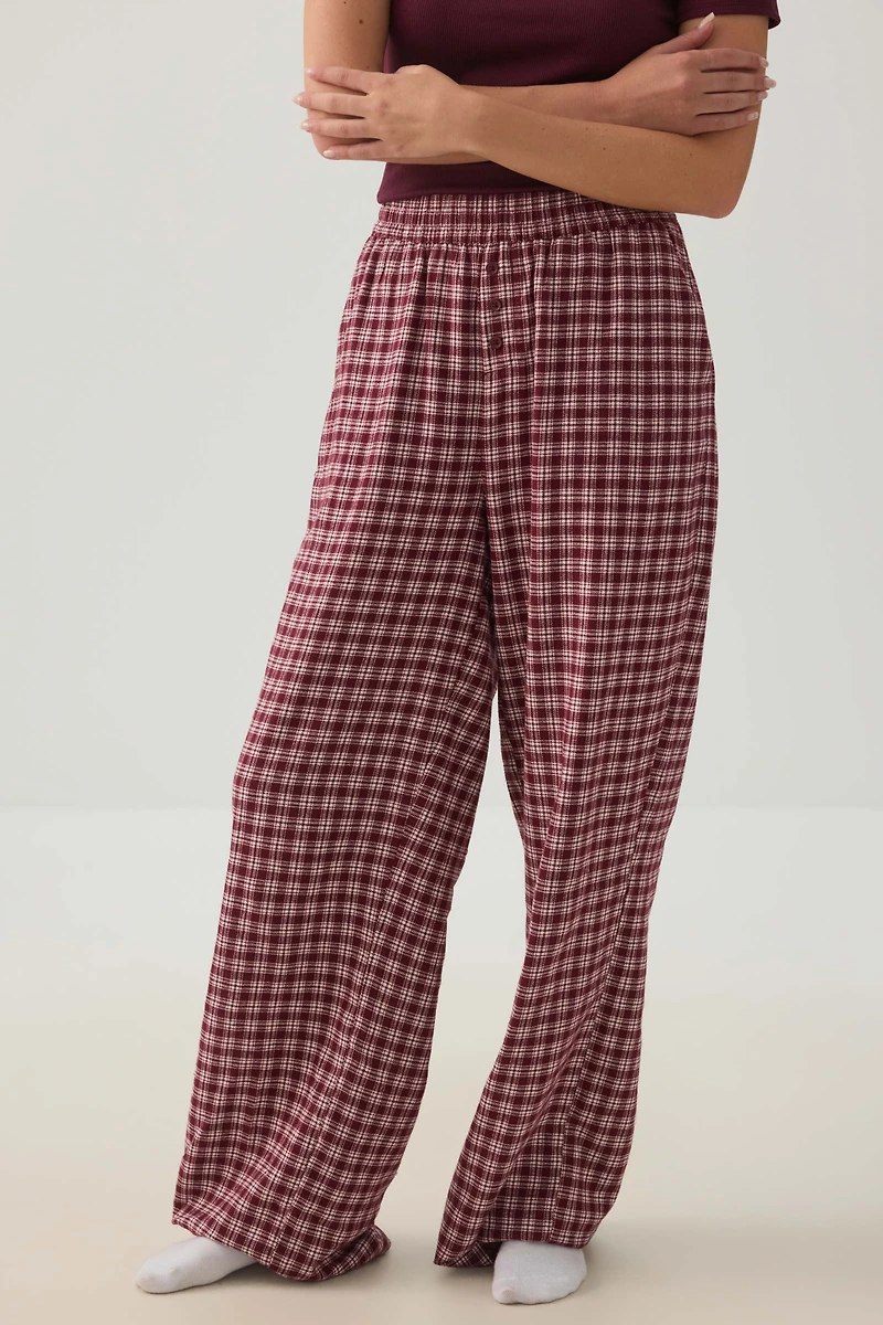 Plaid Loose Pajama Pants