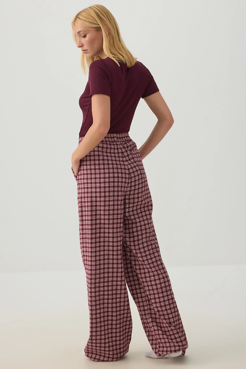 Pantalon de pyjama ample à carreaux