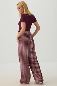 Pantalon de pyjama ample à carreaux