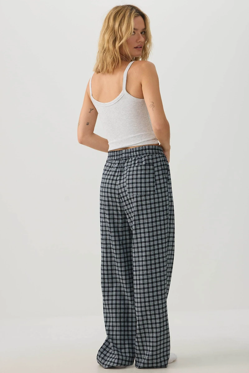 Plaid Loose Pajama Pants