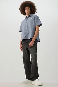 Chemise coupe carrée à manches courtes