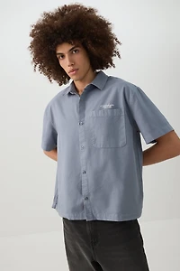 Chemise coupe carrée à manches courtes
